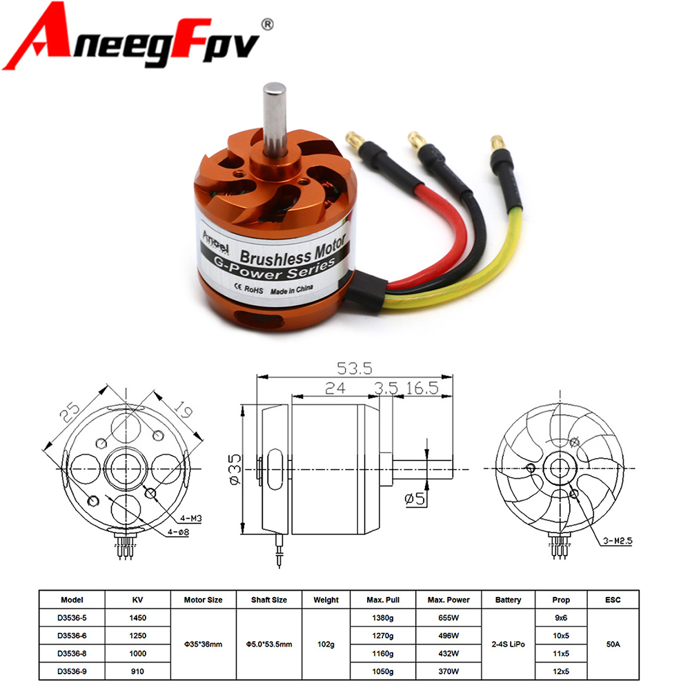 D3536 910KV 1000KV 1250KV 1450 - Rc Helicopter Mini recension och pris