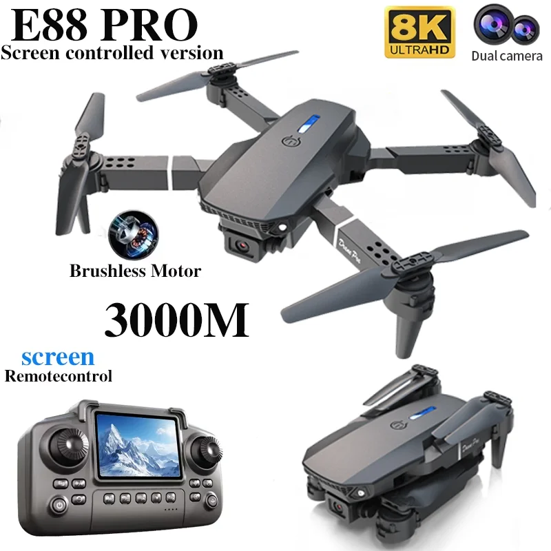 Professional E88 PRO Drone wit - Rc Helicopter Electric recension och pris