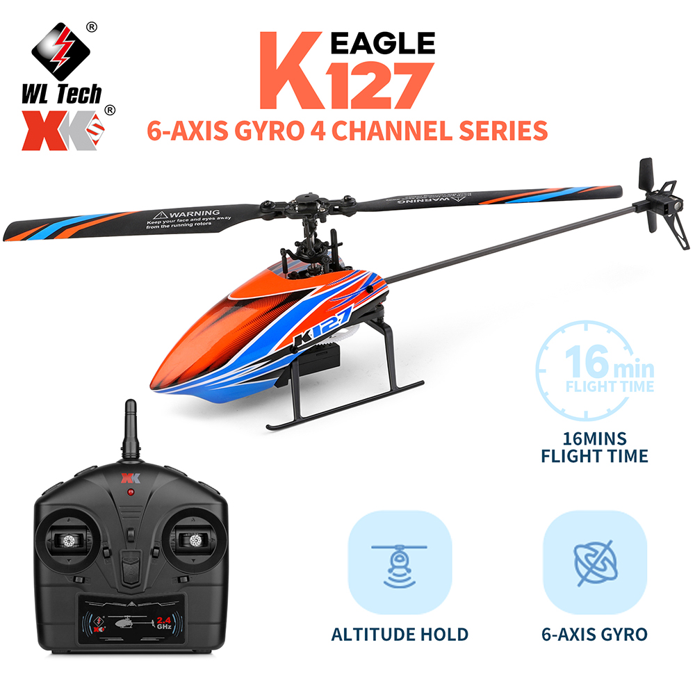 WLtoys XK K127 2.4G 4CH 6-Aixs - Rc Helicopter Blade recension och pris