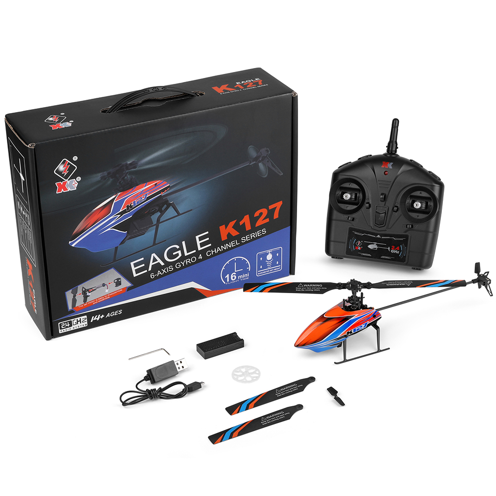 WLtoys XK K127 2.4G 4CH 6-Aixs - Rc Helicopter Blade recension och pris