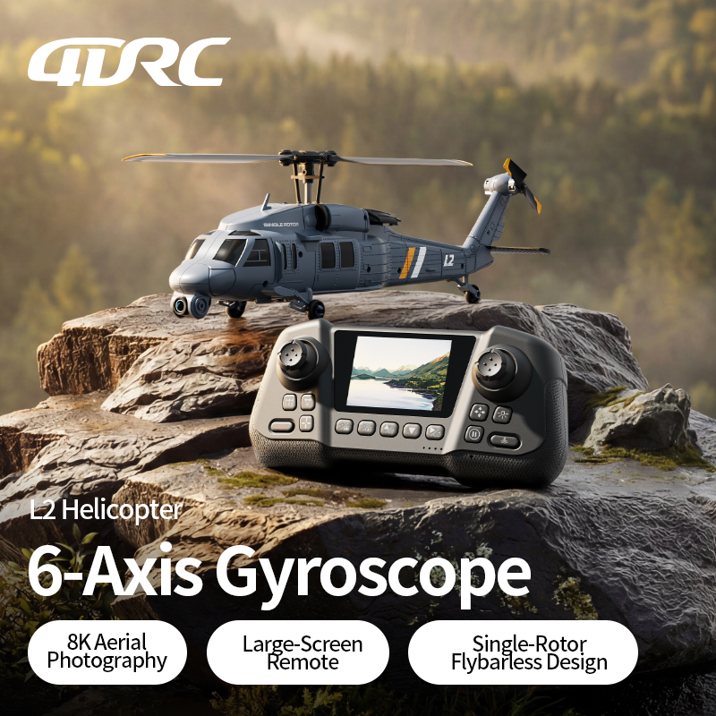 4DRC L2 RC Apache Military Fig - Rc Helicopter Single Rotor recension och pris