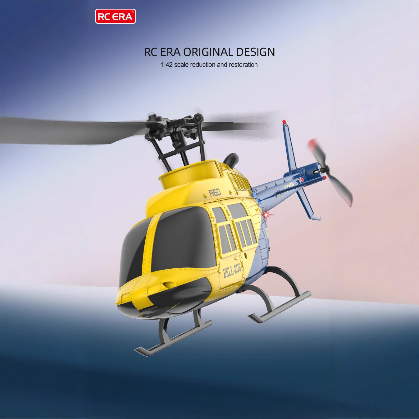 A60 1/42 Scale Bell 206 RC Hel - Rc Helicopter Single Rotor recension och pris
