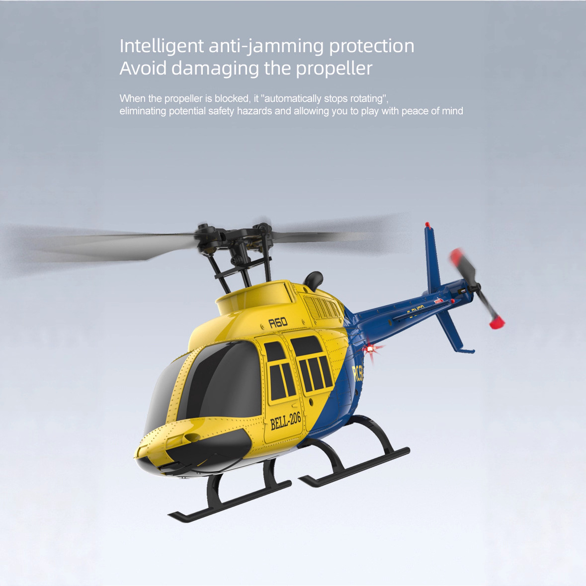 A60 1/42 Scale Bell 206 RC Hel - Rc Helicopter Single Rotor recension och pris