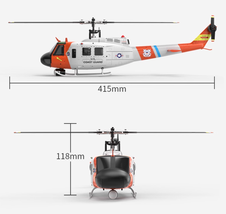 YUXIANG F07S Battery UH-1 RC H - Rc Helicopter Coaxial recension och pris