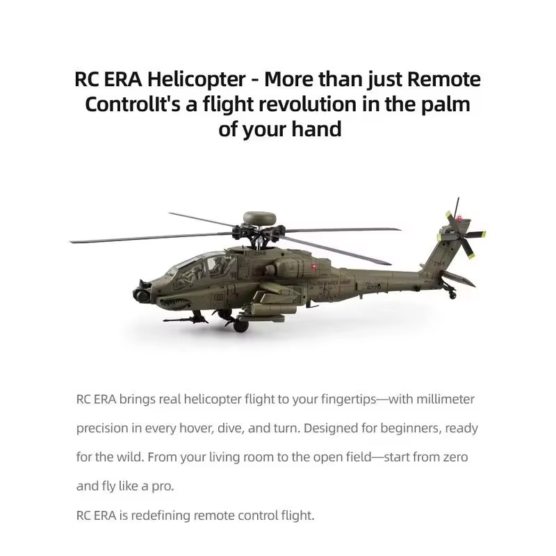 In Stock Hot RC Era AH-64D Apa - Rc Helicopter Single Rotor recension och pris